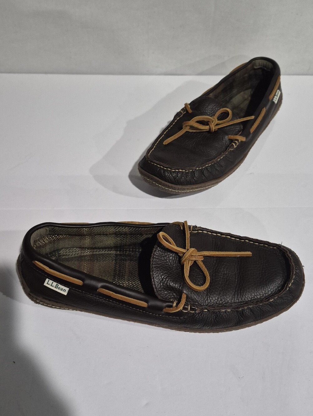 L.L. Bean Men’s Brown Leather Moccasin Driving Loafers Size 11